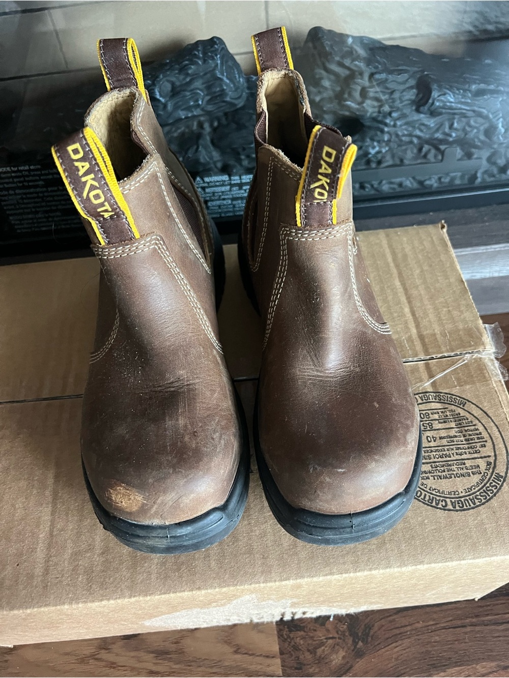 Dakota Women’s Brown Slip-On Chelsea Moto Boots